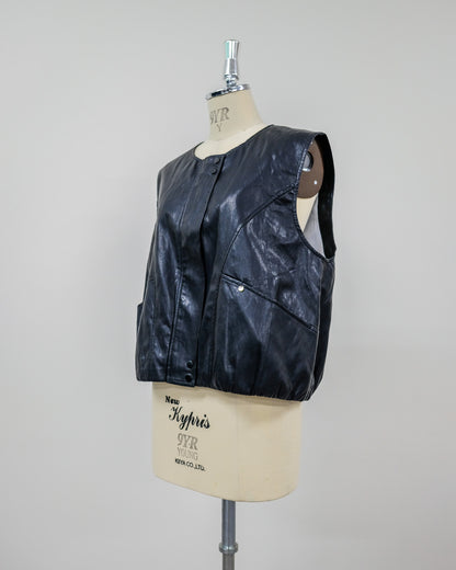 Fake Leather Vest [603423] black(99)