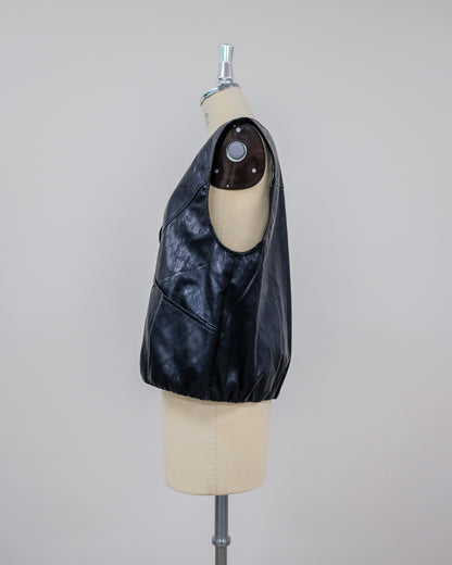 Fake Leather Vest [603423] black(99)