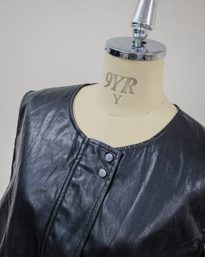 Fake Leather Vest [603423] black(99)
