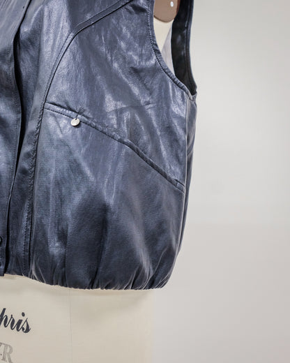 Fake Leather Vest [603423] black(99)