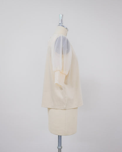 【SALE/50%0ff】Organdy T-Shirt [603394] light beige