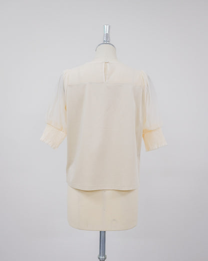 【SALE/50%0ff】Organdy T-Shirt [603394] light beige