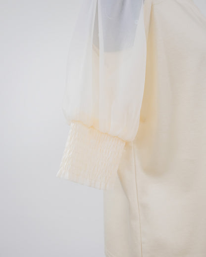 【SALE/50%0ff】Organdy T-Shirt [603394] light beige