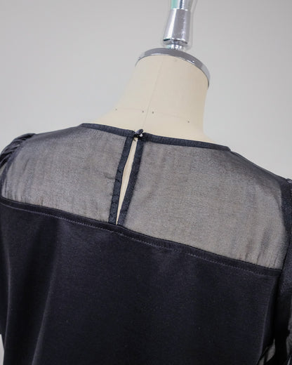 【SALE/50%0ff】Organdy T-Shirt [603394] black