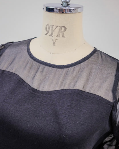 【SALE/50%0ff】Organdy T-Shirt [603394] black