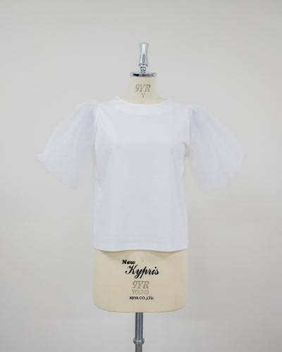 【Summer SALE!!】Balloon Sleeve T-Shirt [603393] off(01)