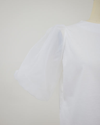 【Summer SALE!!】Balloon Sleeve T-Shirt [603393] off(01)