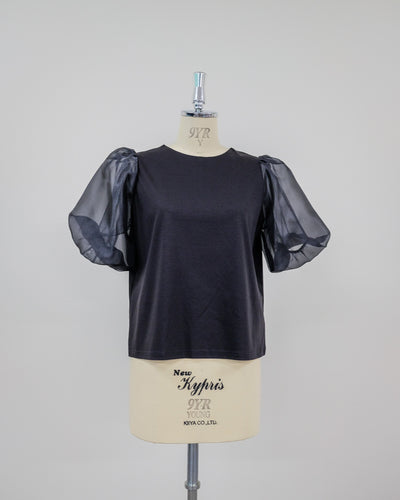 【Summer SALE!!】Balloon Sleeve T-Shirt [603393] black(99)