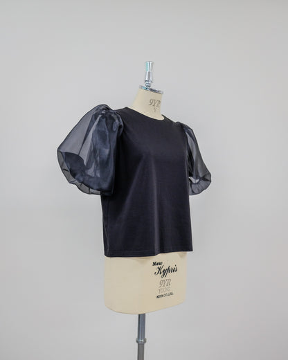【Summer SALE!!】Balloon Sleeve T-Shirt [603393] black(99)
