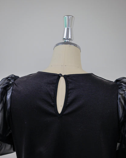【Summer SALE!!】Balloon Sleeve T-Shirt [603393] black(99)