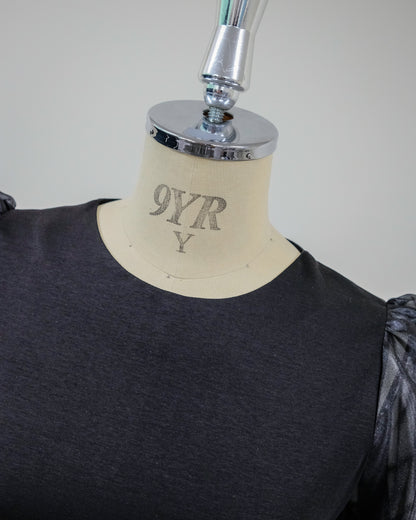 【Summer SALE!!】Balloon Sleeve T-Shirt [603393] black(99)