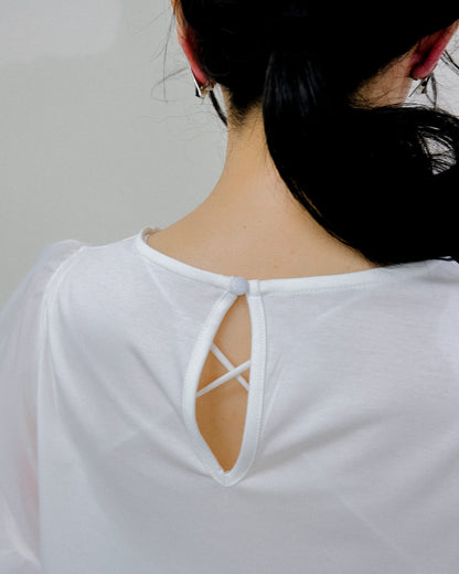 【Summer SALE!!】Balloon Sleeve T-Shirt [603393] off(01)