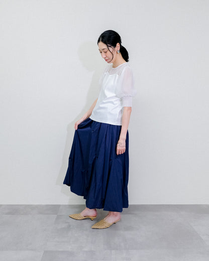 【SALE/50%0ff】Organdy T-Shirt [603394] off