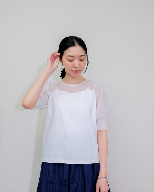 【SALE/50%0ff】Organdy T-Shirt [603394] off