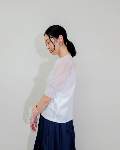 【SALE/50%0ff】Organdy T-Shirt [603394] off