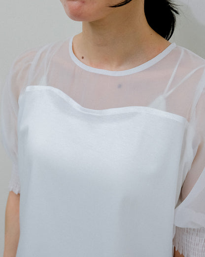 【SALE/50%0ff】Organdy T-Shirt [603394] off