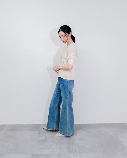 【SALE/50%0ff】Organdy T-Shirt [603394] light beige