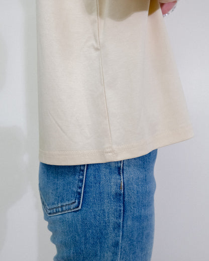 【SALE/50%0ff】Organdy T-Shirt [603394] light beige
