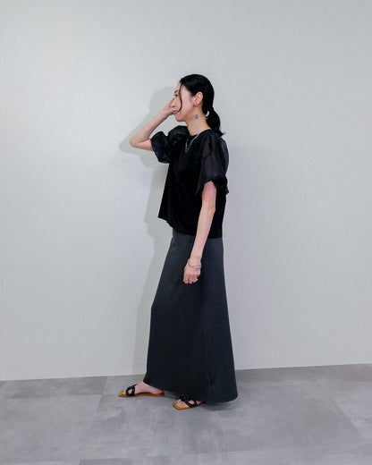 Cut and Sew Skirt [603418] charcoal (79)
