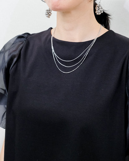 【Summer SALE!!】Balloon Sleeve T-Shirt [603393] black(99)
