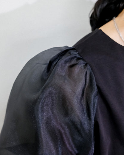 【Summer SALE!!】Balloon Sleeve T-Shirt [603393] black(99)