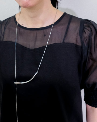 【SALE/50%0ff】Organdy T-Shirt [603394] black