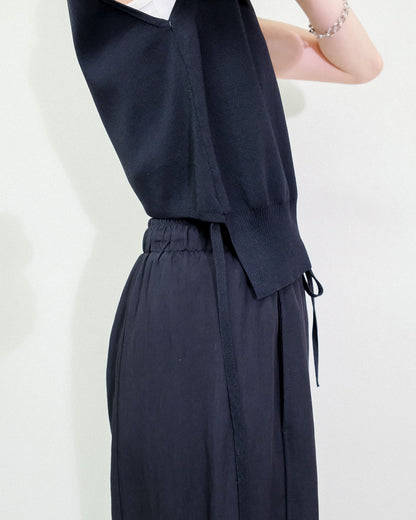 Shoulder Padd Kint Tops [603409] black(99)