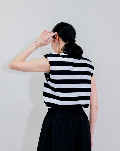 Shoulder Padd Kint Tops [603409] mix(96)