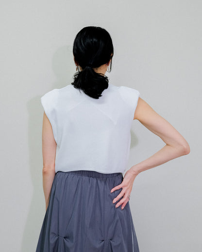 Shoulder Padd Kint Tops [603409] off(01)