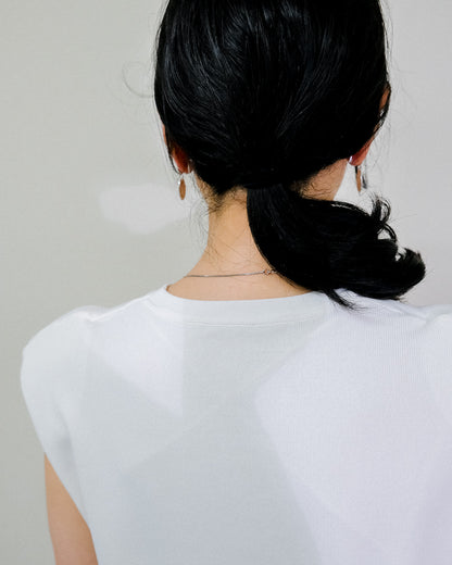 Shoulder Padd Kint Tops [603409] off(01)