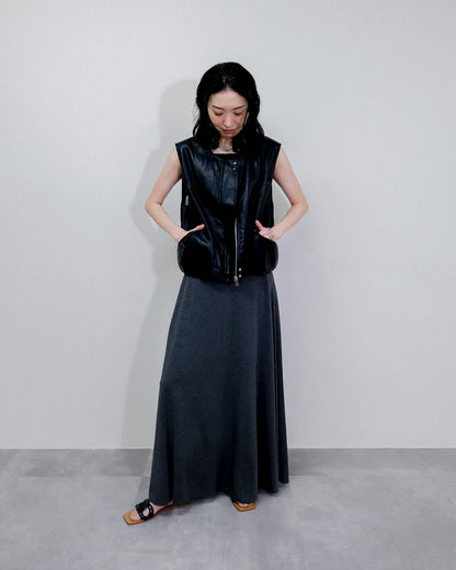 Cut and Sew Skirt [603417] charcoal (79)