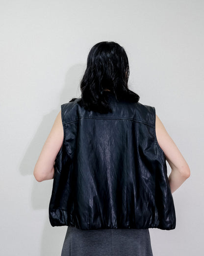 Fake Leather Vest [603423] black(99)