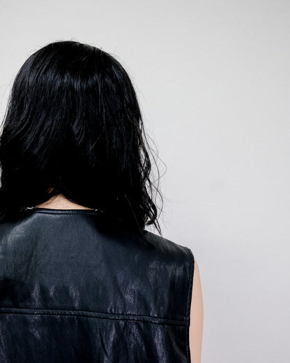 Fake Leather Vest [603423] black(99)