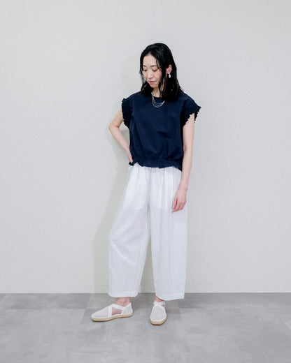Gather Sleeve Blouse [603412] navy(49)