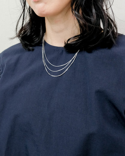 Gather Sleeve Blouse [603412] navy(49)
