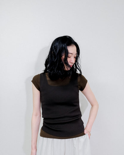 Knit Tank Tops [603410] brown(60)