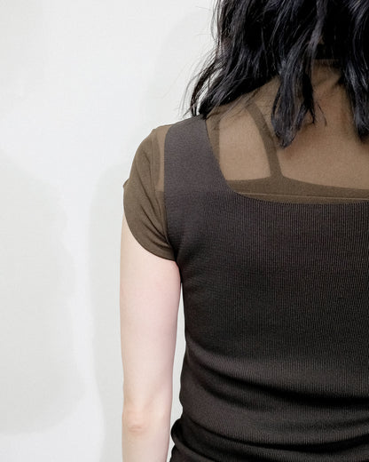 Knit Tank Tops [603410] brown(60)
