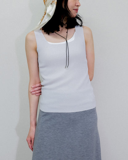 Knit Tank Tops [603410] grey(75)