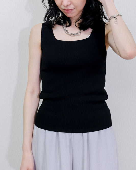 Knit Tank Tops [603410] black(99)
