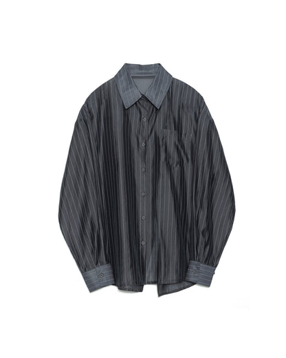 【SALE/50%0ff】Stripe Shirt [603370] charcoal