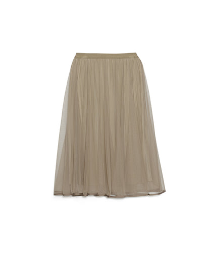 Tulle Skirt [603380] mocha beige