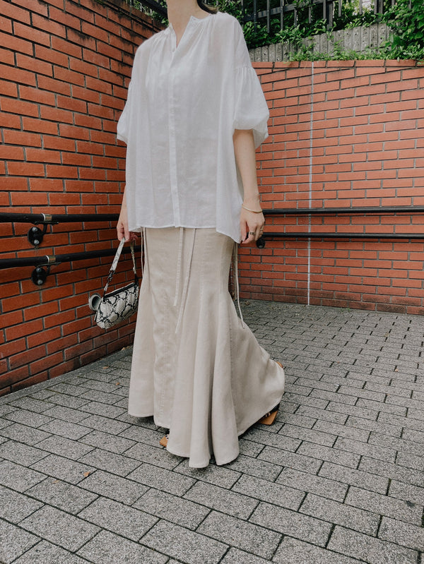 【SALE/50%0ff】2way Sheer Blouse [603391] off