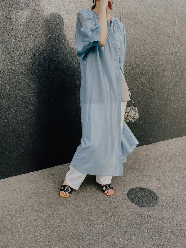 【SALE/50%0ff】Sleeve Tuck Dress [603397] blue