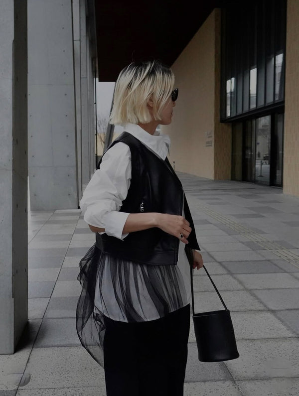 【SALE/50%0ff】Rider's Tulle Vest [603349] black