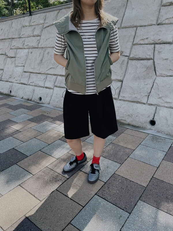 【SALE/50%0ff】Hoodie Vest [603361] light khaki