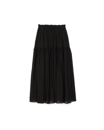 【SALE/50%0ff】Gather Tiered Skirt [603398] black