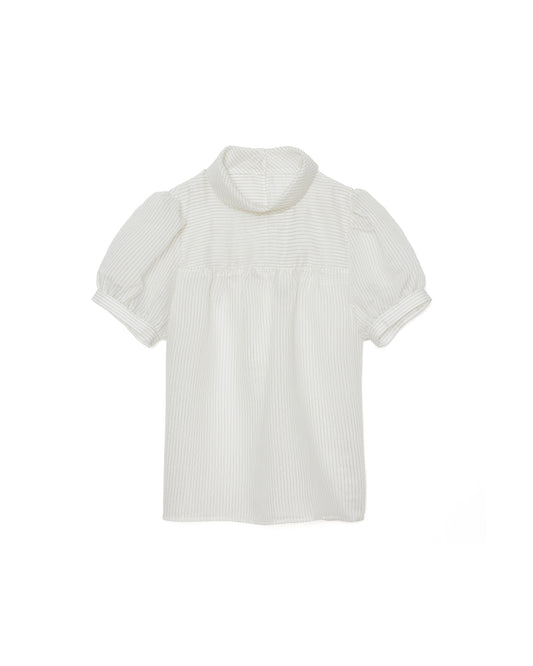 【SALE/50%0ff】Stripe Half Sleeve Blouse [603392] off