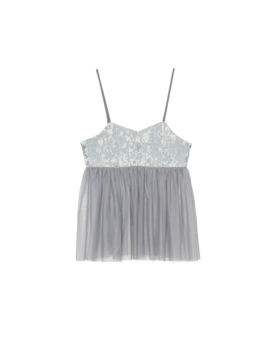【SALE/50%0ff】Jacquard Bustier [603389] blue grey